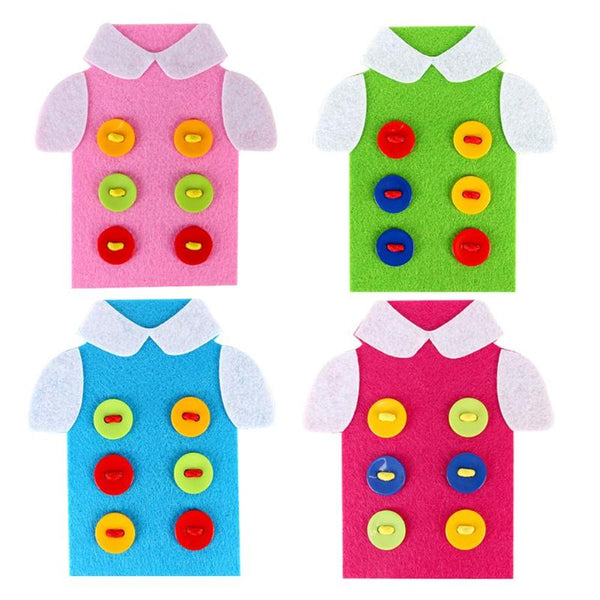 Children DIY Handmade Clothes Toy Creative Kids Threading Sewing Buttons Assembly Cartoon Puzzles Child Learning Educational Toy